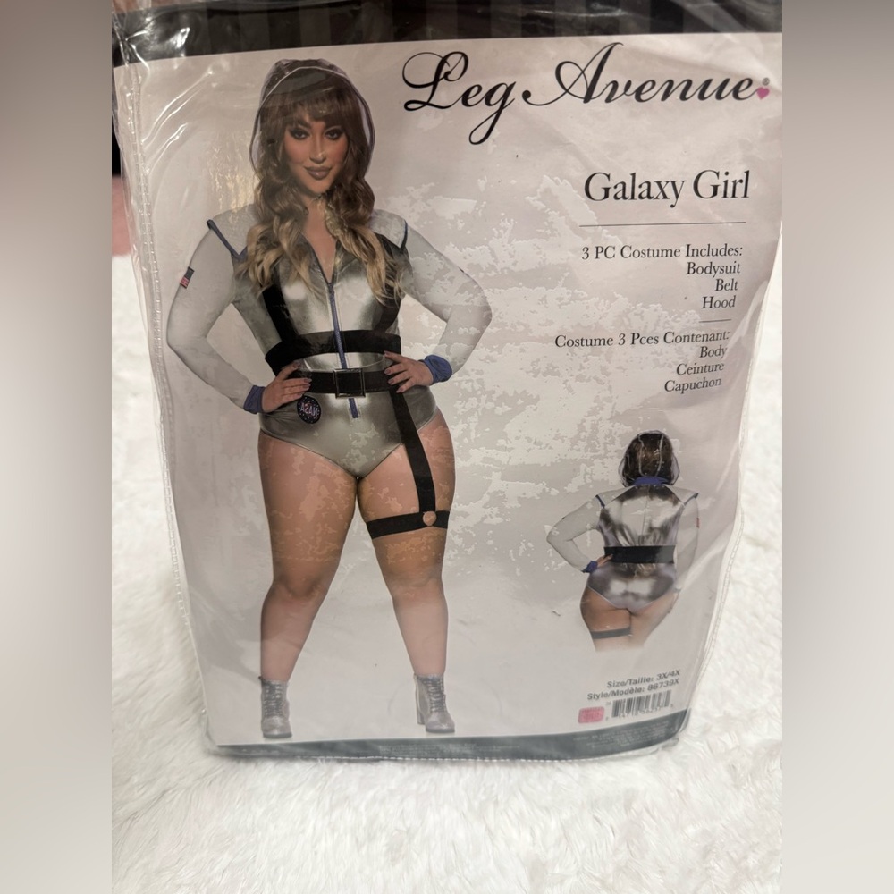New 3x/ 4x Plus Galaxy Girl Costume space astronaut bodysuit festival raver rave